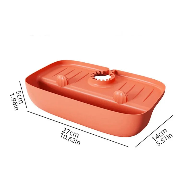 Household Silicone Sink Drain Rack Faucet Splash Proof Drain Rack Water Collecting Pad Sponge Rag Steel Wool Gadget Storage Box - The New Up