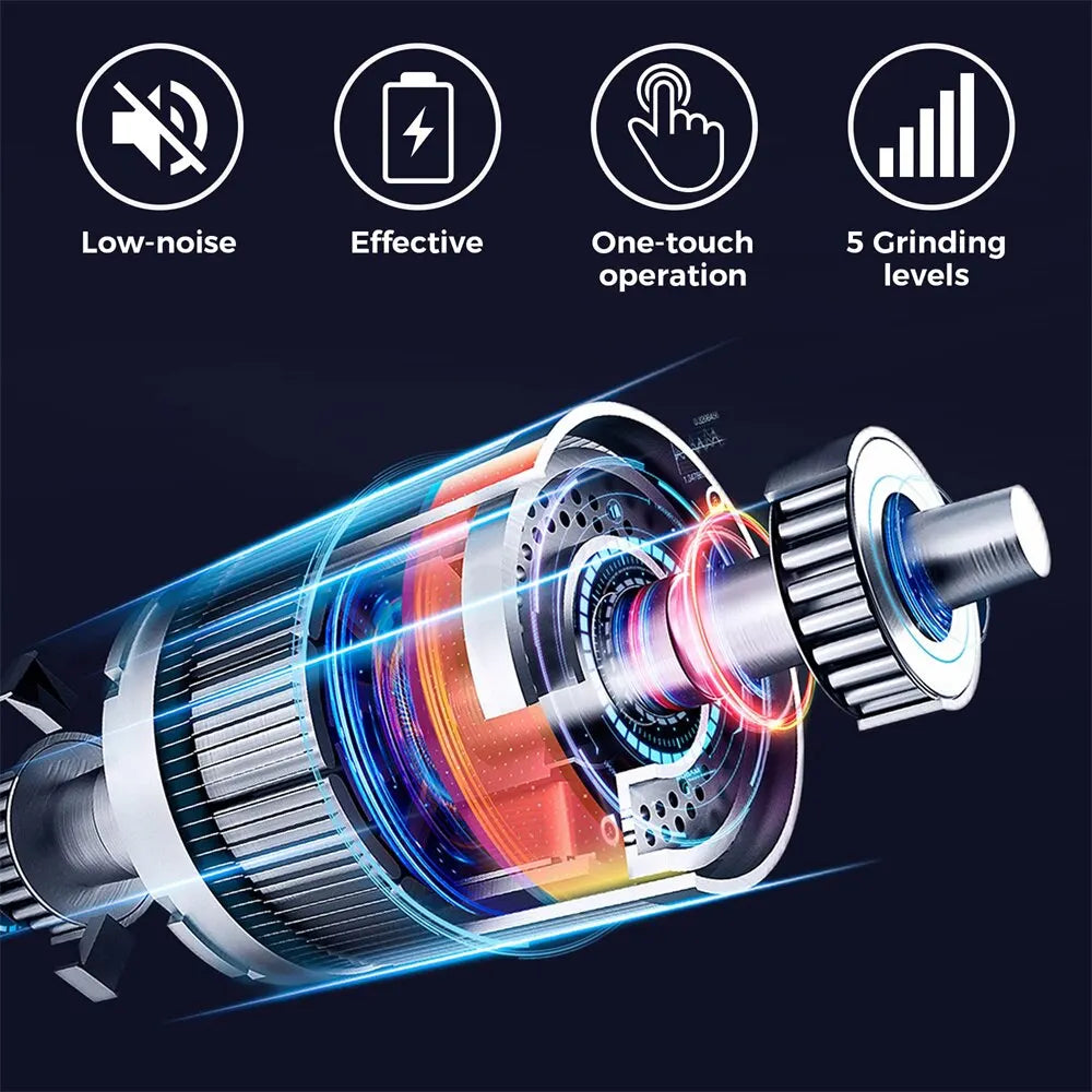 Electric Salt And Pepper Grinder With Adjustable Coarseness Refillable Mill Battery Powered Kitchen Automatic Gadget - The New Up