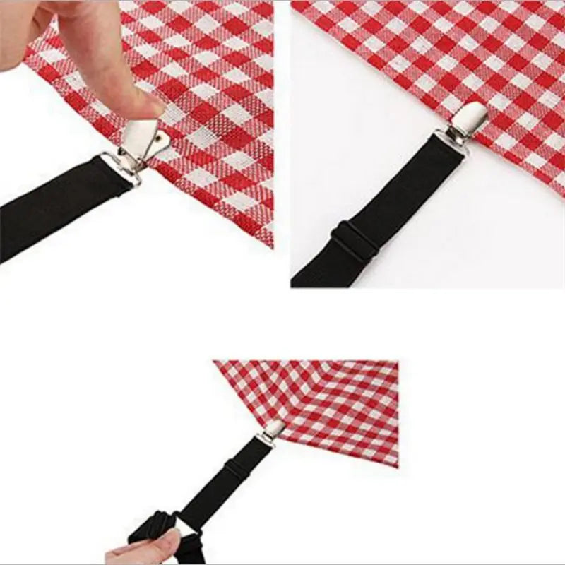 4Pcs/lot Bed Sheet Fasteners Holder Gadgets for Bed Sheet Organizer Mattress Cover Clip For Home Elastic Straps Adjustable Clips - The New Up