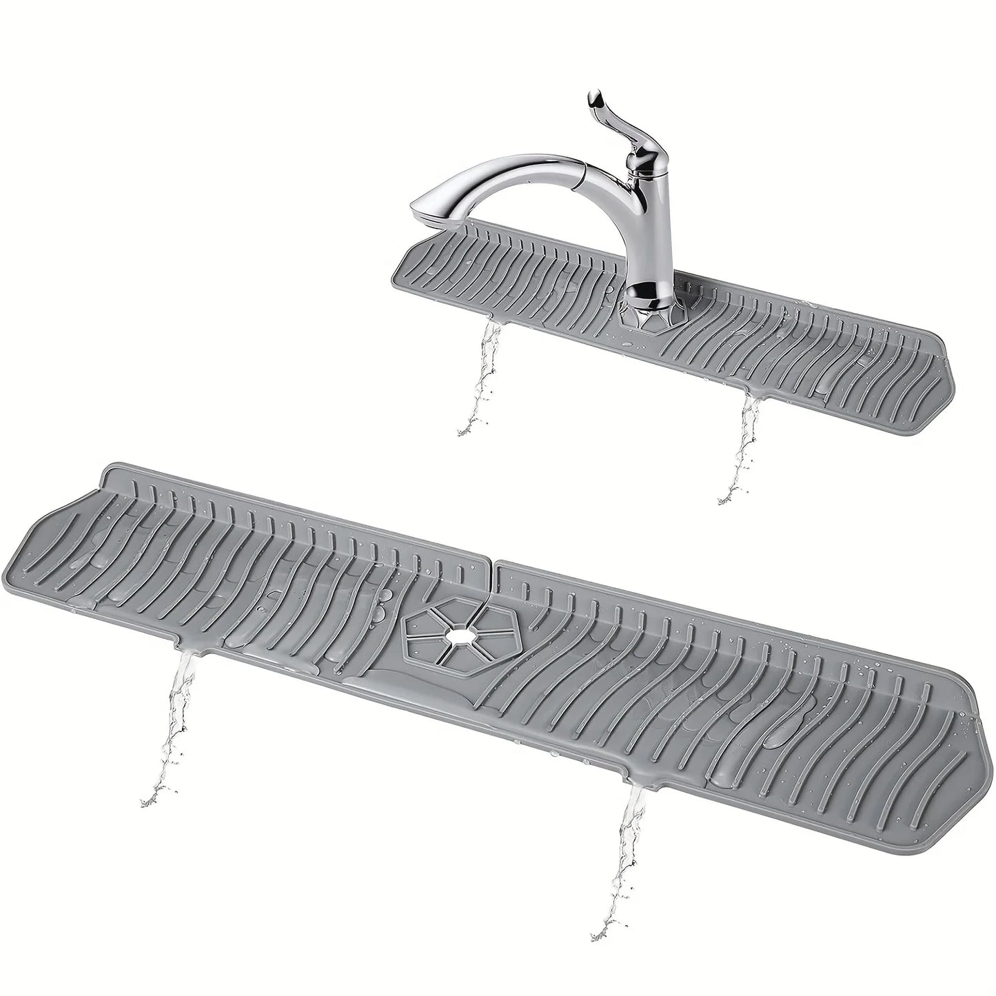 Kitchen Faucet Splash Pad Silicone Sink Faucet Splash Guard Mat Drain Pad Countertop Protector for Multipurpose Kitchen Gadgets - The New Up