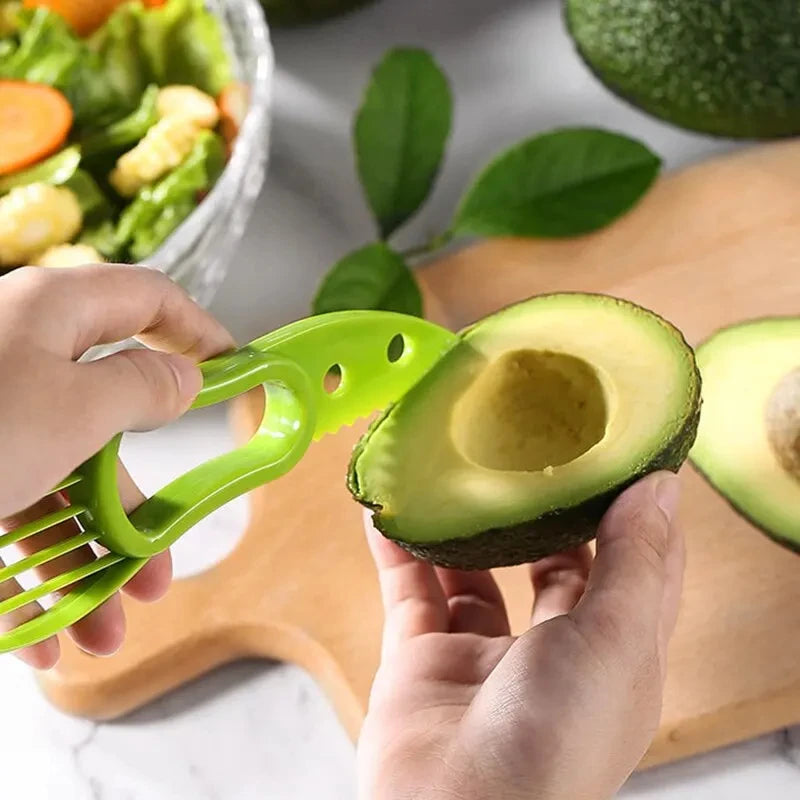 Multifunctional Avocado Cutter Corer Butter Fruit Slicer Peeler Pulp Separator Plastic Knife Kitchen Tools Gadgets Accessories - The New Up