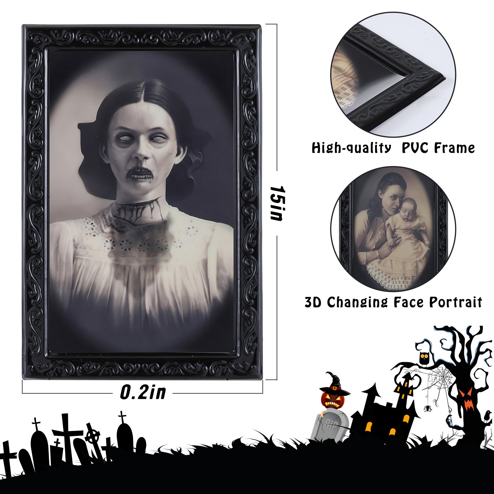 3D Changing Face Halloween Decoration - The New Up