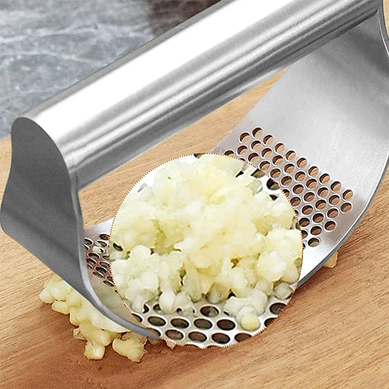 Upgraded Stainless Steel Garlic Press Squeezer Manual Garlic Ginger Rocker Crusher Garlic Cutting Mince Tools Kitchen Gadgets - The New Up