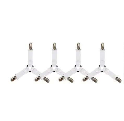 4Pcs/lot Bed Sheet Fasteners Holder Gadgets for Bed Sheet Organizer Mattress Cover Clip For Home Elastic Straps Adjustable Clips - The New Up