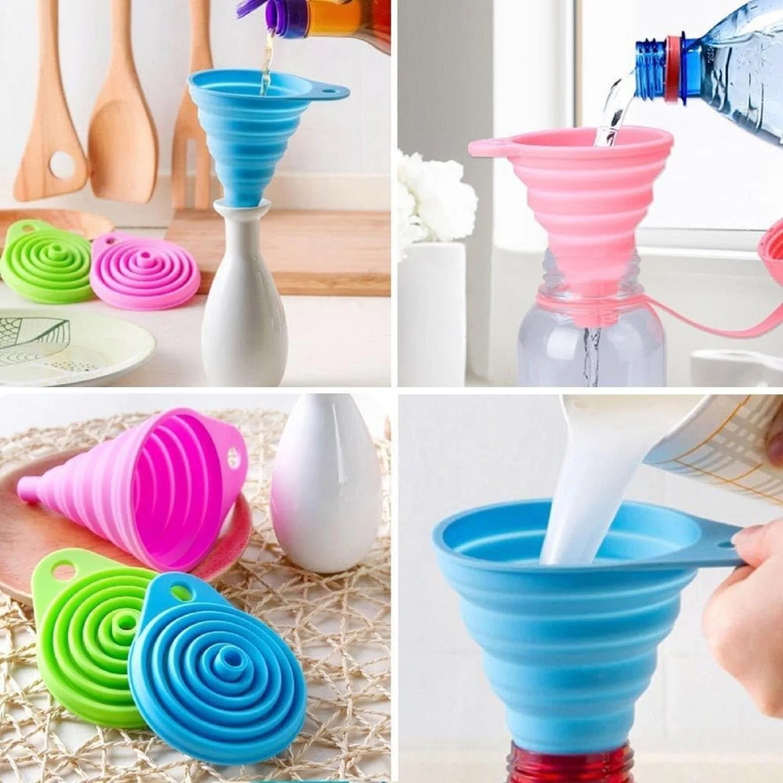 Kitchens Accessories Beer Oil Funnel Foldable Portable Funnel Suitable for Fuel Funnel Kitchen Aid Accessories Tools Gadgets Bar - The New Up
