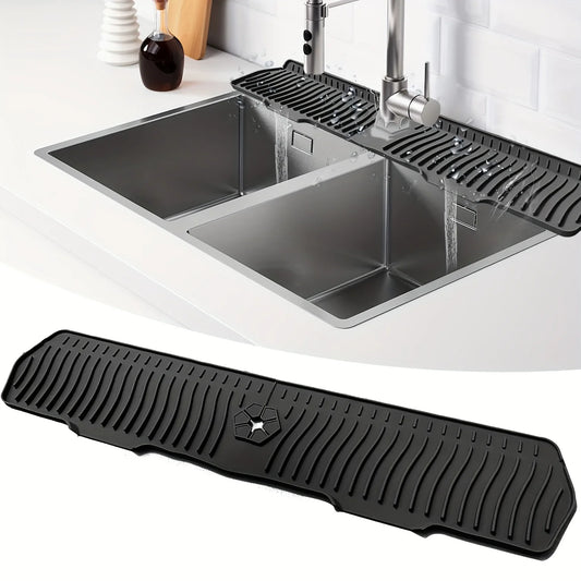 Kitchen Faucet Splash Pad Silicone Sink Faucet Splash Guard Mat Drain Pad Countertop Protector for Multipurpose Kitchen Gadgets - The New Up