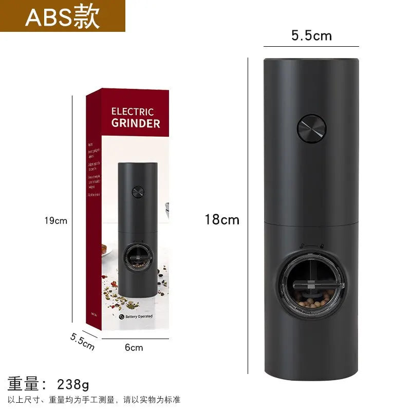 Electric Salt And Pepper Grinder With Adjustable Coarseness Refillable Mill Battery Powered Kitchen Automatic Gadget - The New Up