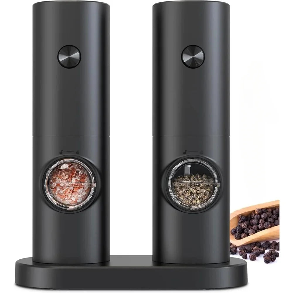 Electric Salt And Pepper Grinder With Adjustable Coarseness Refillable Mill Battery Powered Kitchen Automatic Gadget - The New Up