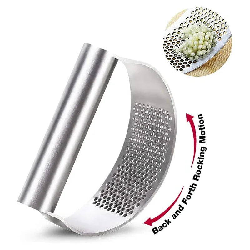 Upgraded Stainless Steel Garlic Press Squeezer Manual Garlic Ginger Rocker Crusher Garlic Cutting Mince Tools Kitchen Gadgets - The New Up