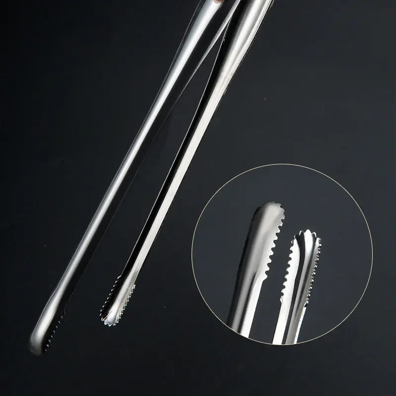 Stainless Steel Grill Tongs Food Clip BBQ Steak Clip Bread Tong Cooking Utensils Party Non-Slip Kitchen Gadgets Accessories - The New Up