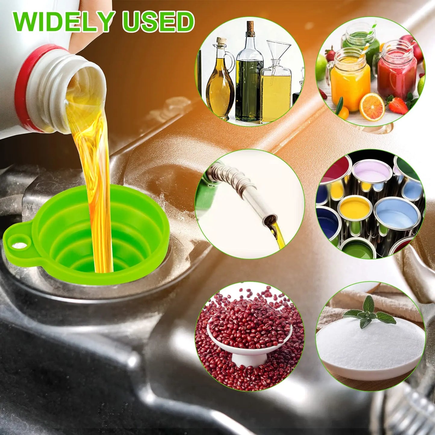 Kitchens Accessories Beer Oil Funnel Foldable Portable Funnel Suitable for Fuel Funnel Kitchen Aid Accessories Tools Gadgets Bar - The New Up