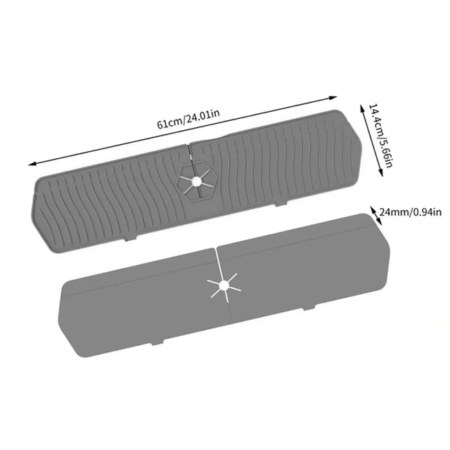 Kitchen Faucet Splash Pad Silicone Sink Faucet Splash Guard Mat Drain Pad Countertop Protector for Multipurpose Kitchen Gadgets - The New Up