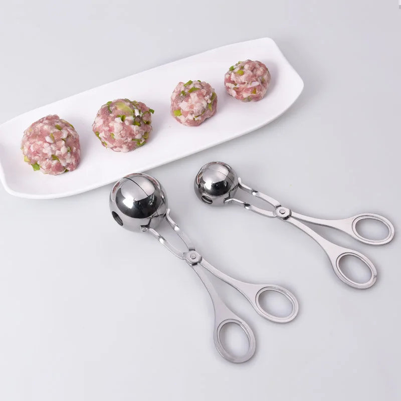 Meat Ball Maker Tool Stainless Steel Clip Round Rice Ball Shaper Spoon Meatball Making Mold Non Stick Stuffed Kitchen Gadget. - The New Up