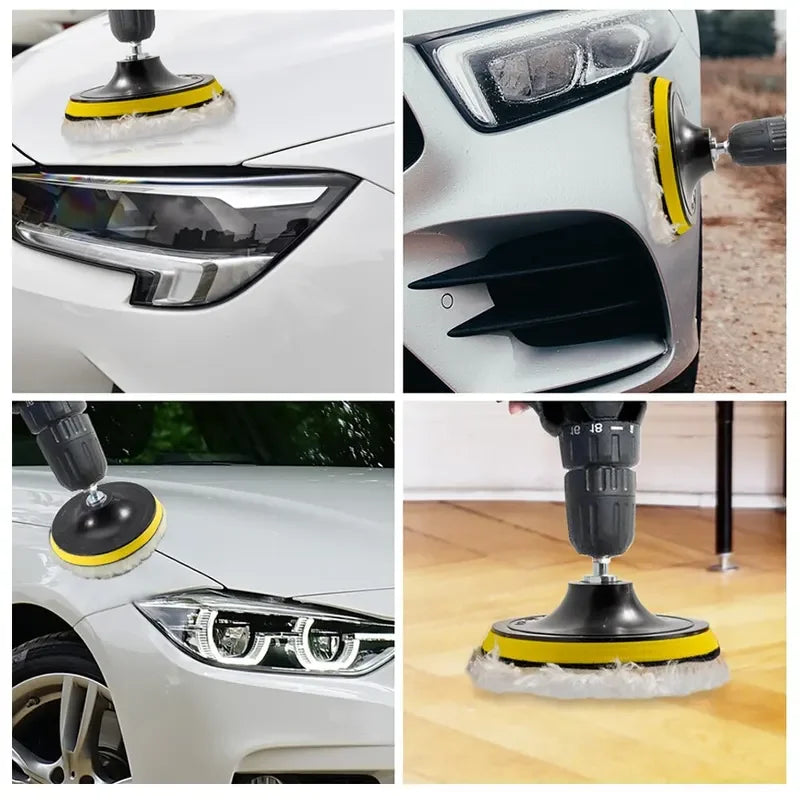 5Pcs 3/4/5 Inch Polishing Kit Car Polishing Pad Car Waxing Sponge Disk Wool Wheel Auto Paint Care Polisher Pads Car Gadget - The New Up