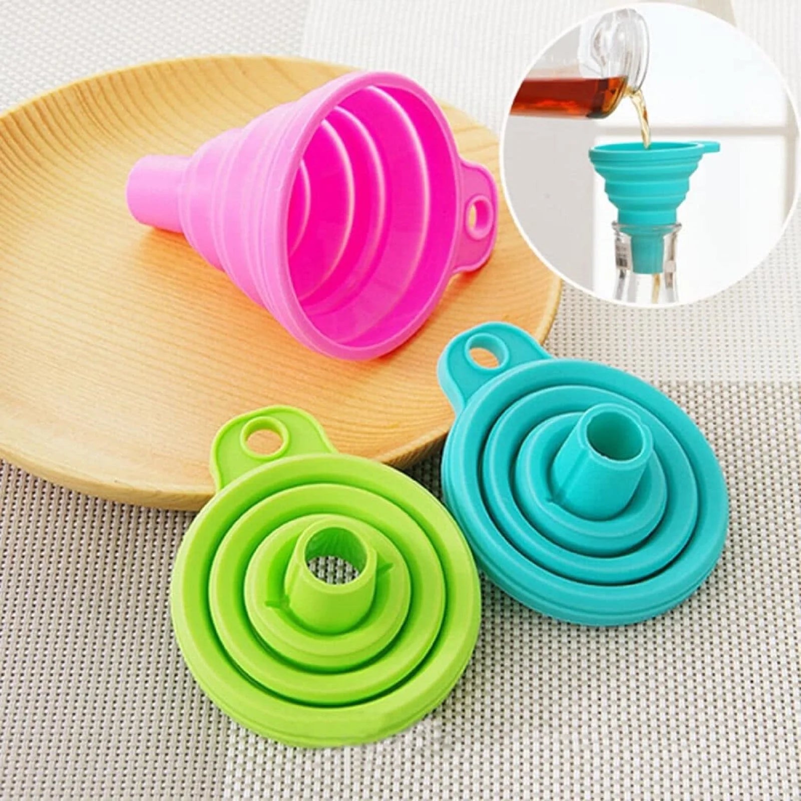 Kitchens Accessories Beer Oil Funnel Foldable Portable Funnel Suitable for Fuel Funnel Kitchen Aid Accessories Tools Gadgets Bar - The New Up